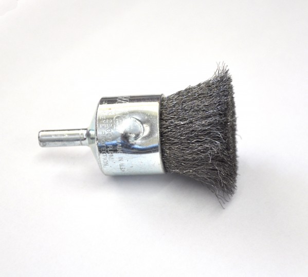 1/4 Stem Mounted Solid End Wire Brush 0.0104 steel